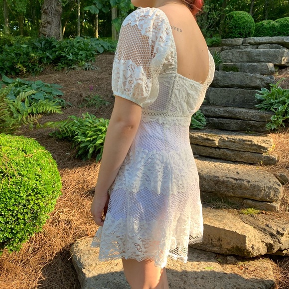 Free people lace off the shoulder dress - Picture 3 of 4
